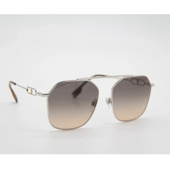 Burberry Silver and Brown Sunglasses